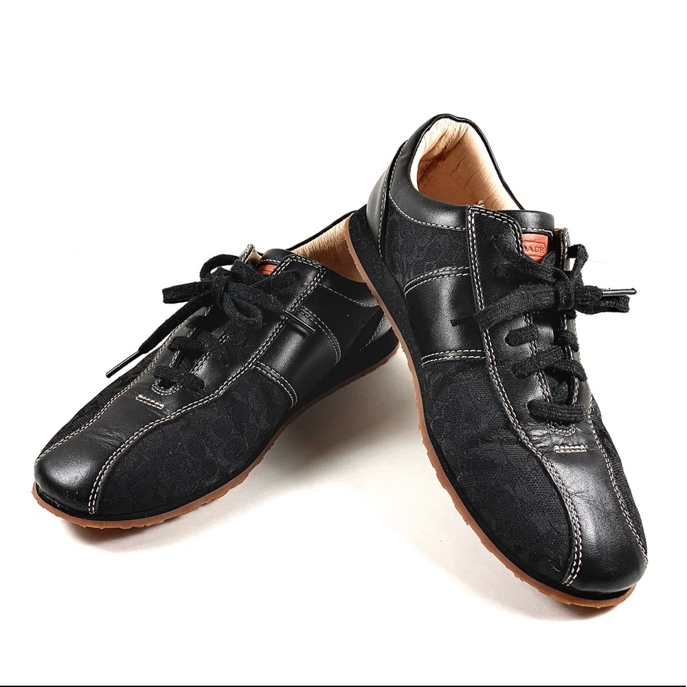 Coach black tennis shoes